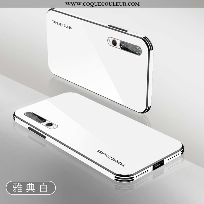 Étui Xiaomi Mi 10 Pro Tendance Tout Compris Silicone, Coque Xiaomi Mi 10 Pro Légère Simple Blanche