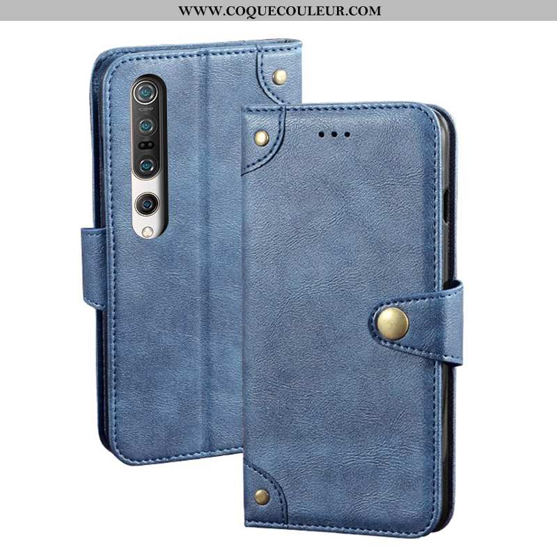 Housse Xiaomi Mi 10 Pro Fluide Doux Cuir Housse, Étui Xiaomi Mi 10 Pro Protection Jeunesse Noir