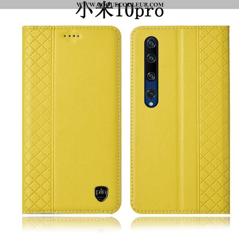 Étui Xiaomi Mi 10 Pro Cuir Véritable Tout Compris Incassable, Coque Xiaomi Mi 10 Pro Protection Peti