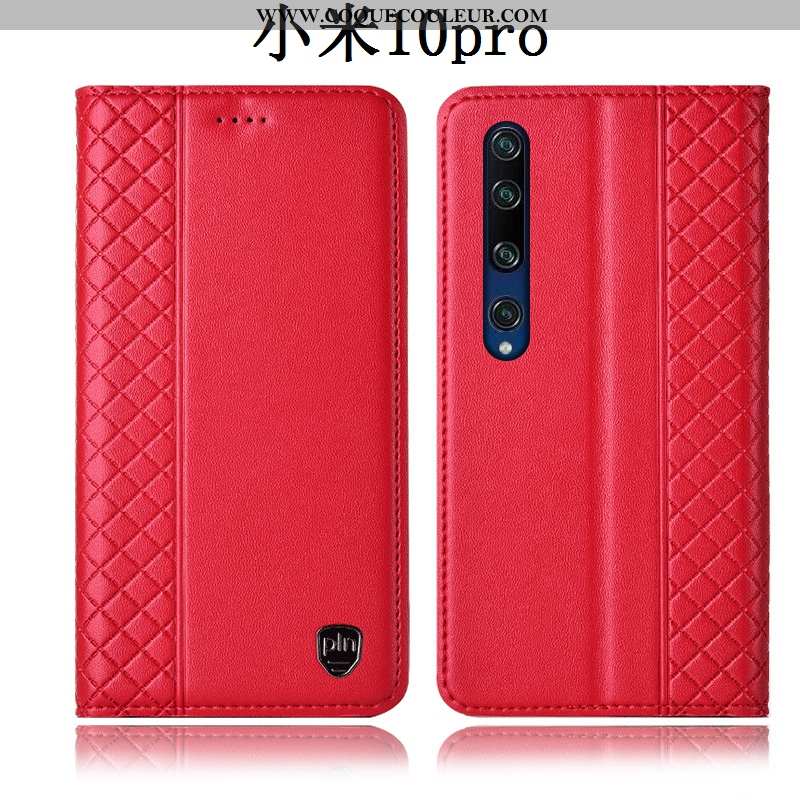 Étui Xiaomi Mi 10 Pro Cuir Véritable Tout Compris Incassable, Coque Xiaomi Mi 10 Pro Protection Peti