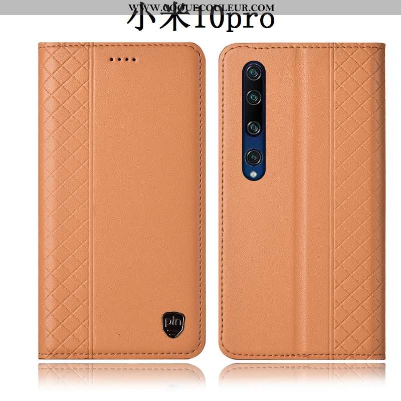 Étui Xiaomi Mi 10 Pro Cuir Véritable Tout Compris Incassable, Coque Xiaomi Mi 10 Pro Protection Peti