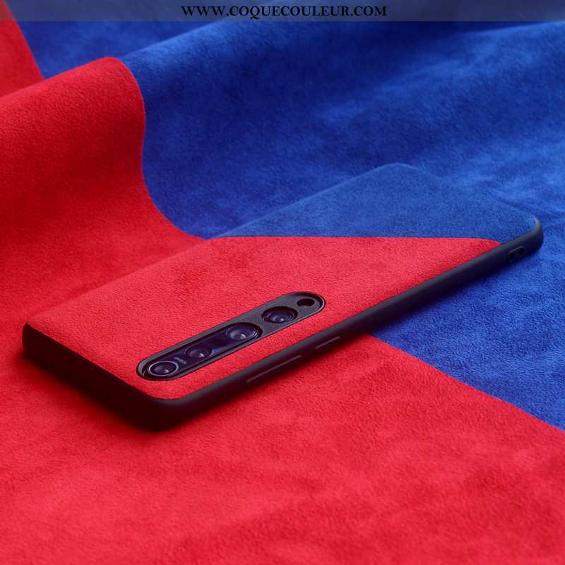 Coque Xiaomi Mi 10 Pro Fluide Doux Europe Protection, Housse Xiaomi Mi 10 Pro Daim Fourrure Rouge