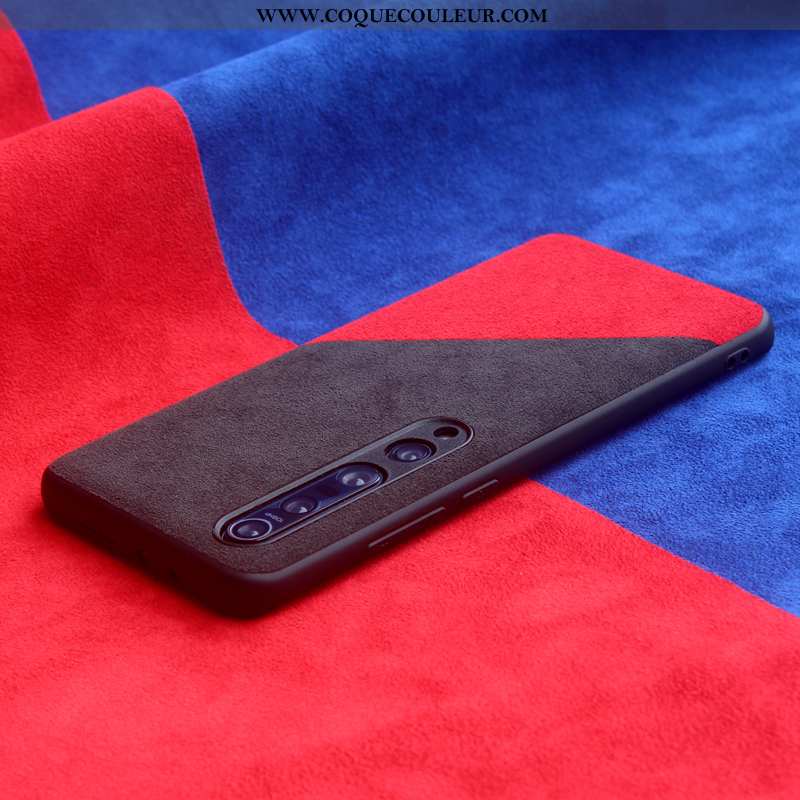 Coque Xiaomi Mi 10 Pro Fluide Doux Europe Protection, Housse Xiaomi Mi 10 Pro Daim Fourrure Rouge