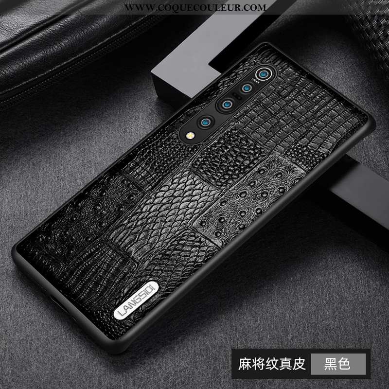 Housse Xiaomi Mi 10 Pro Protection Tout Compris Cuir, Étui Xiaomi Mi 10 Pro Cuir Véritable Coque Mar