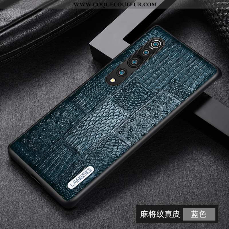 Housse Xiaomi Mi 10 Pro Protection Tout Compris Cuir, Étui Xiaomi Mi 10 Pro Cuir Véritable Coque Mar