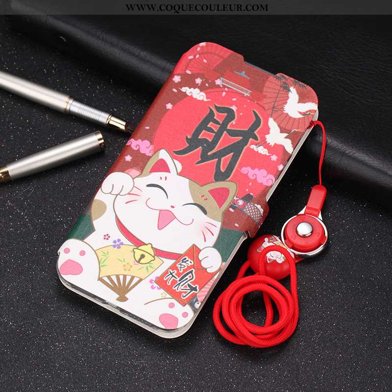 Coque Xiaomi Mi 10 Tendance Silicone Fluide Doux, Housse Xiaomi Mi 10 Cuir Téléphone Portable Rouge