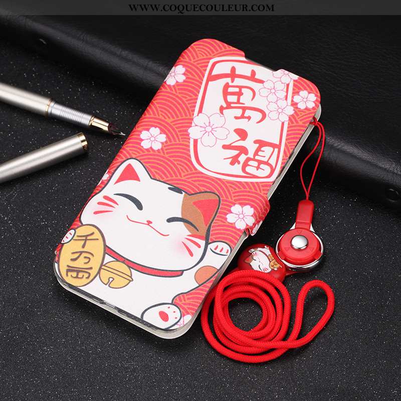 Coque Xiaomi Mi 10 Tendance Silicone Fluide Doux, Housse Xiaomi Mi 10 Cuir Téléphone Portable Rouge