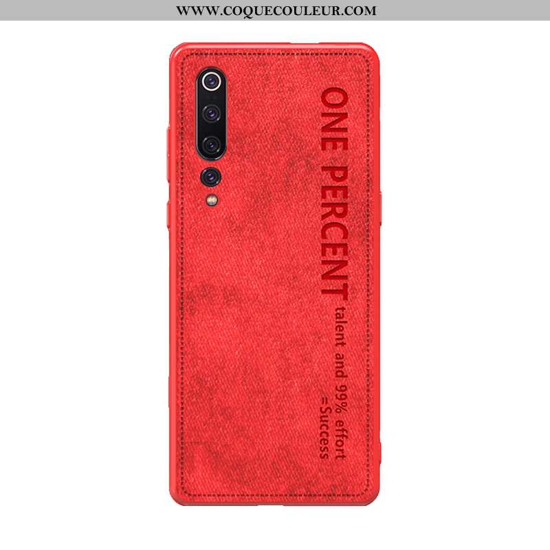 Housse Xiaomi Mi 10 Personnalité Tendance Légère, Étui Xiaomi Mi 10 Vintage Incassable Rouge