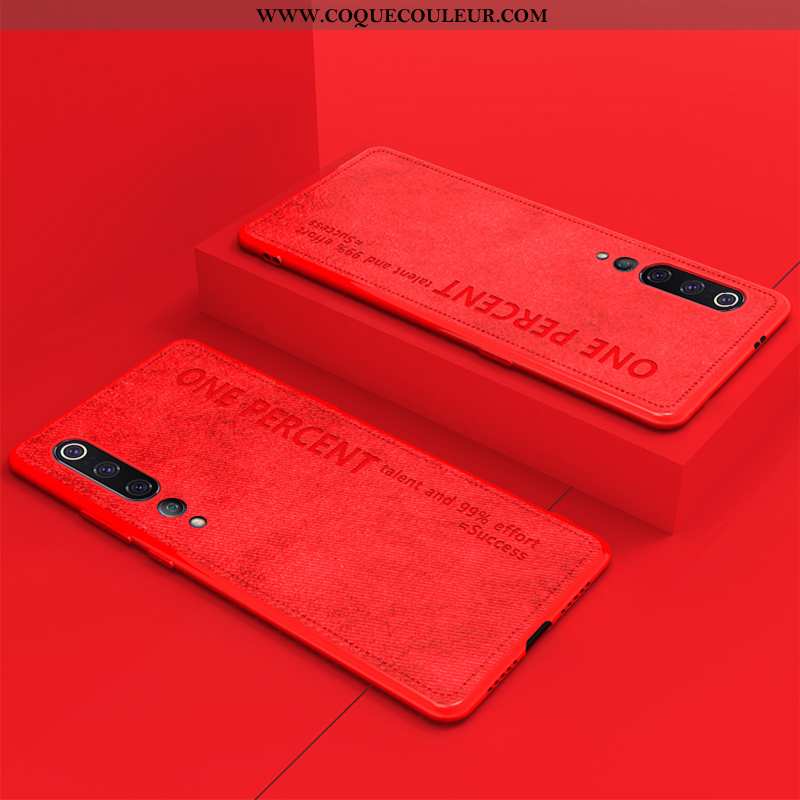 Housse Xiaomi Mi 10 Personnalité Tendance Légère, Étui Xiaomi Mi 10 Vintage Incassable Rouge