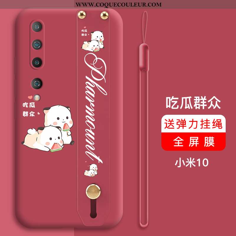 Étui Xiaomi Mi 10 Ultra Petit Net Rouge, Coque Xiaomi Mi 10 Légère Tout Compris Rouge