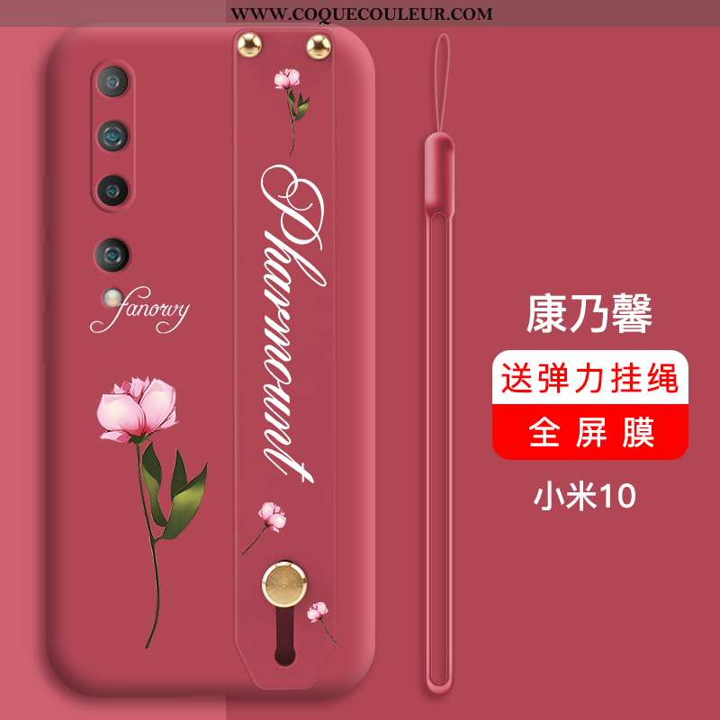 Étui Xiaomi Mi 10 Ultra Petit Net Rouge, Coque Xiaomi Mi 10 Légère Tout Compris Rouge