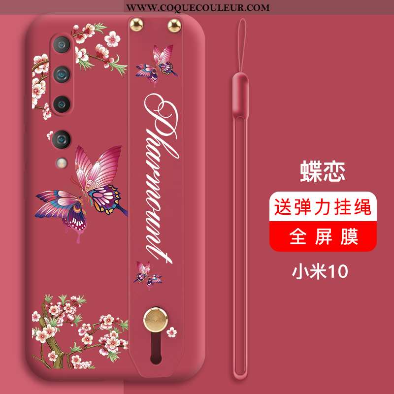 Étui Xiaomi Mi 10 Ultra Petit Net Rouge, Coque Xiaomi Mi 10 Légère Tout Compris Rouge