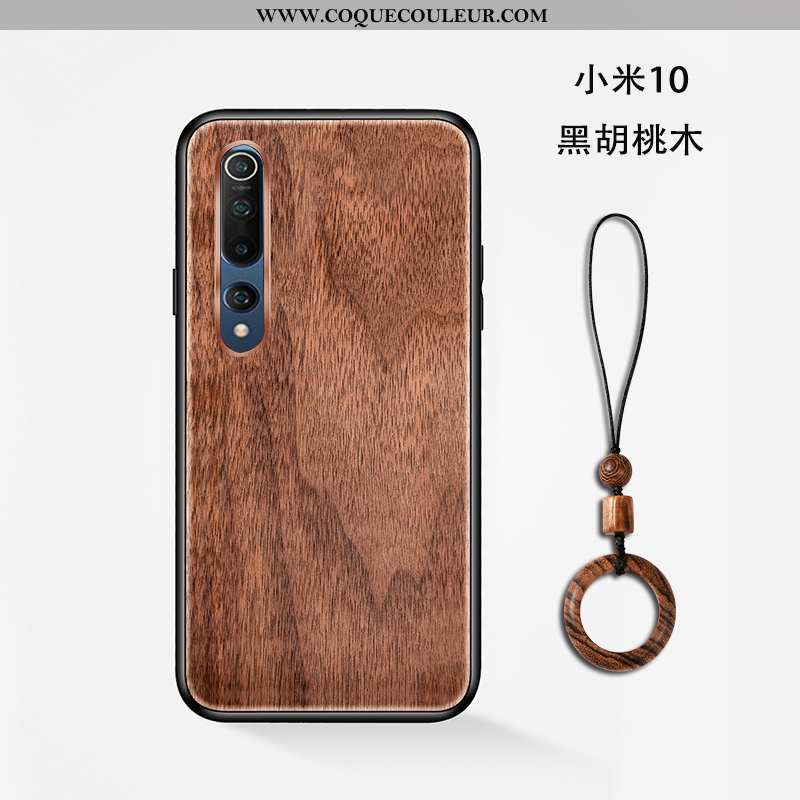 Coque Xiaomi Mi 10 En Bois Tout Compris Jeunesse, Housse Xiaomi Mi 10 Modèle Fleurie Incassable Marr