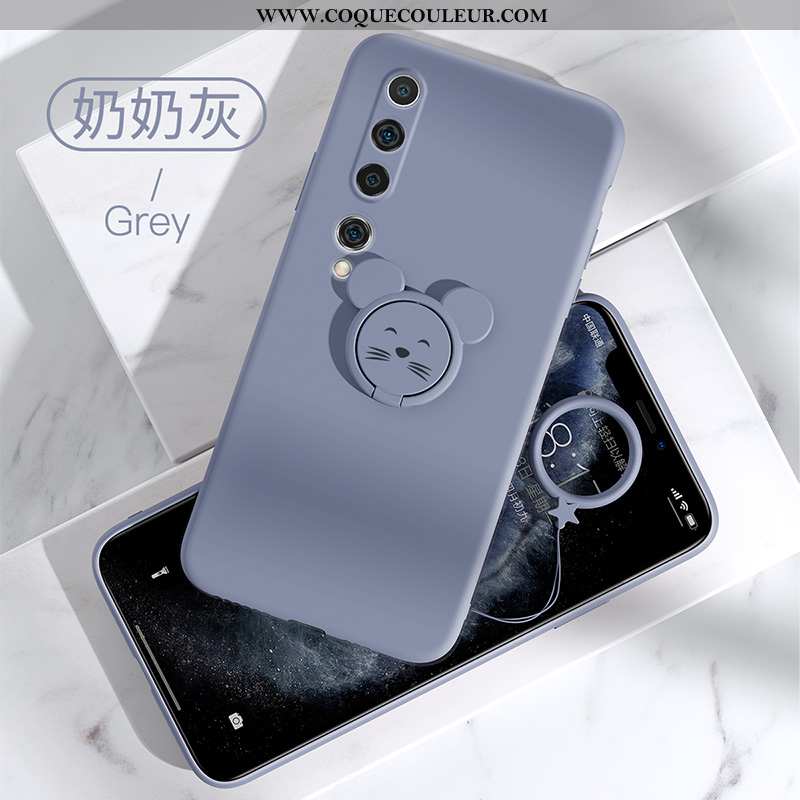 Étui Xiaomi Mi 10 Protection Jeunesse Silicone, Coque Xiaomi Mi 10 Tendance Incassable Verte