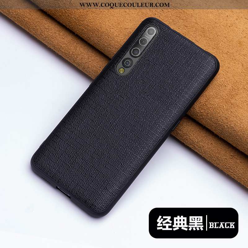 Coque Xiaomi Mi 10 Tendance Créatif Luxe, Housse Xiaomi Mi 10 Légère Étui Bleu Foncé