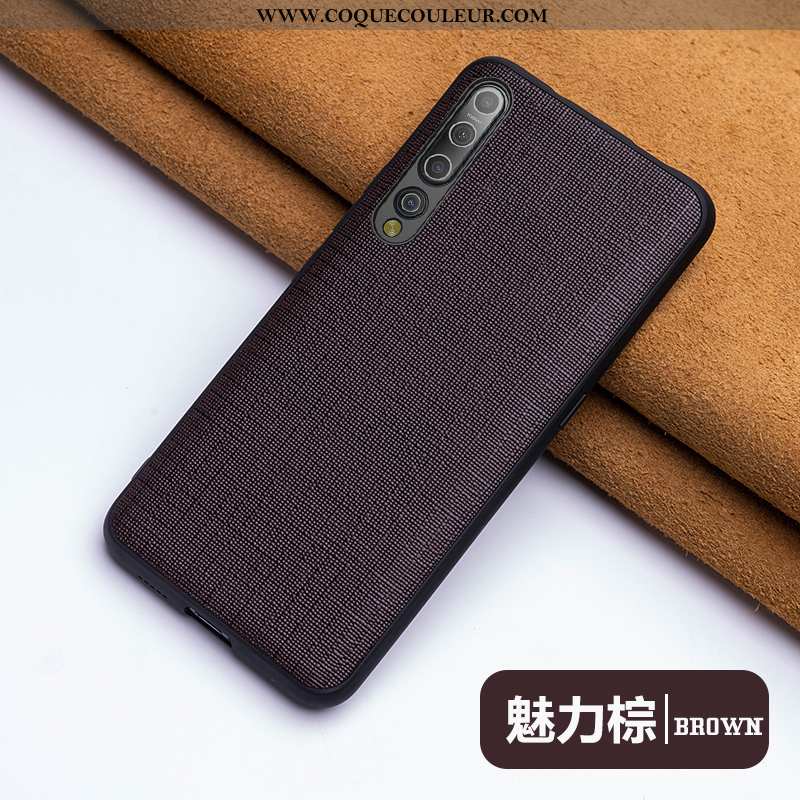 Coque Xiaomi Mi 10 Tendance Créatif Luxe, Housse Xiaomi Mi 10 Légère Étui Bleu Foncé