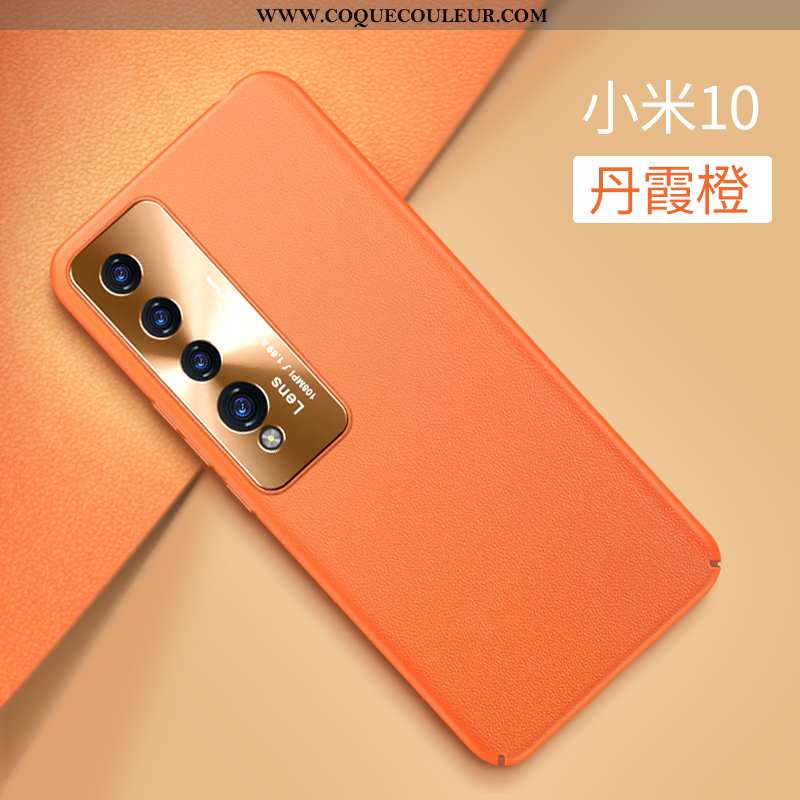 Coque Xiaomi Mi 10 Légère Ultra Incassable, Housse Xiaomi Mi 10 Cuir Téléphone Portable Verte