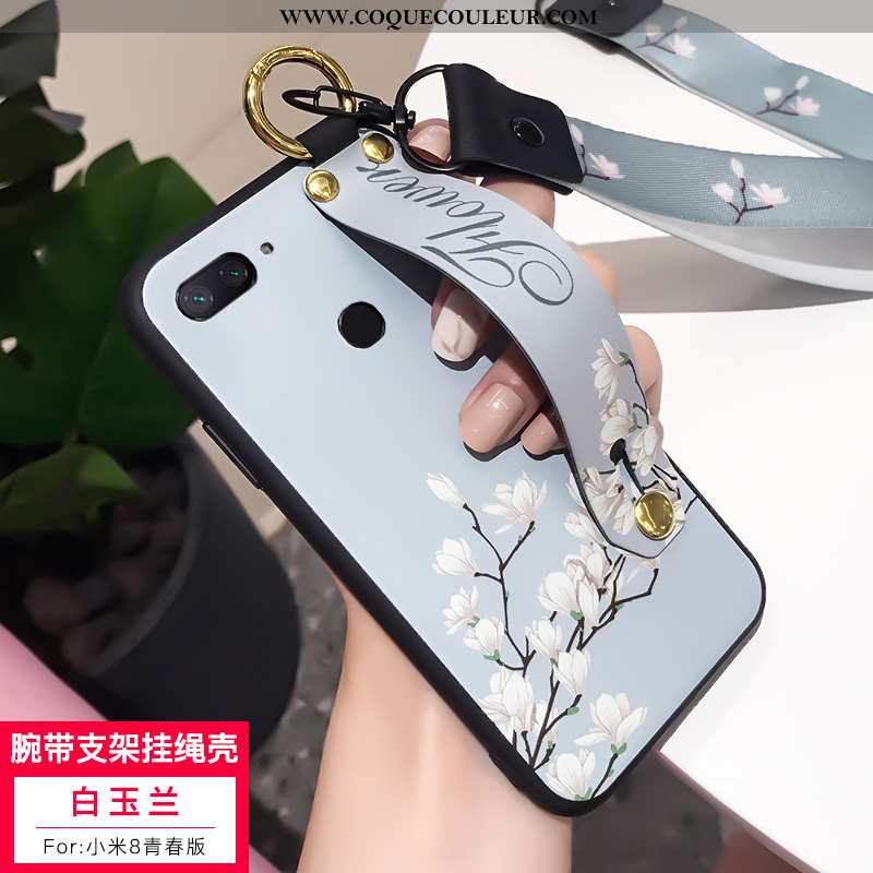 Coque Xiaomi Mi 8 Lite Ornements Suspendus Incassable Petit, Housse Xiaomi Mi 8 Lite Fluide Doux Ble