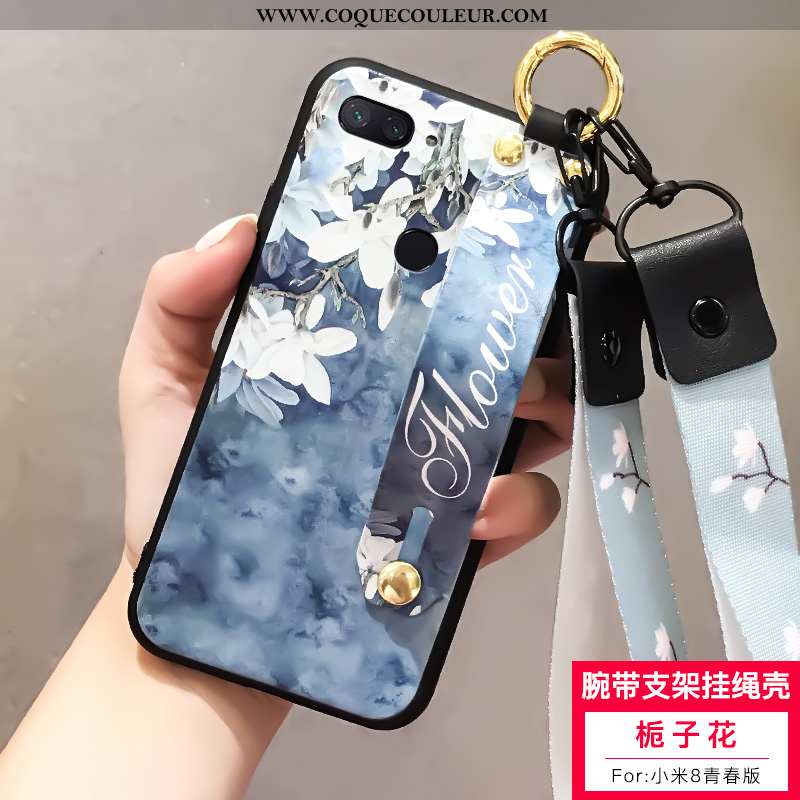 Coque Xiaomi Mi 8 Lite Ornements Suspendus Incassable Petit, Housse Xiaomi Mi 8 Lite Fluide Doux Ble