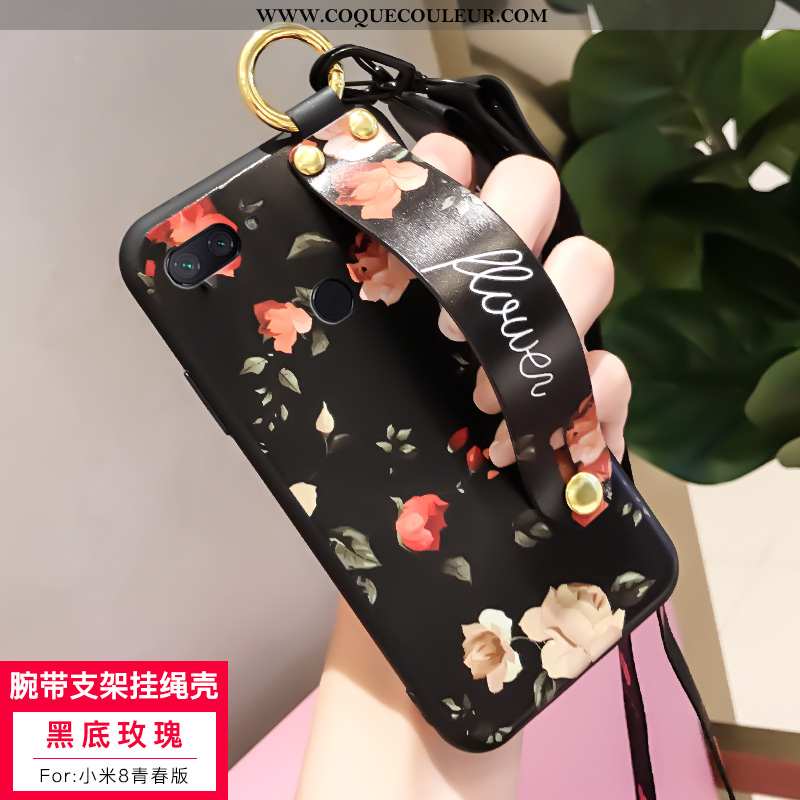 Coque Xiaomi Mi 8 Lite Ornements Suspendus Incassable Petit, Housse Xiaomi Mi 8 Lite Fluide Doux Ble