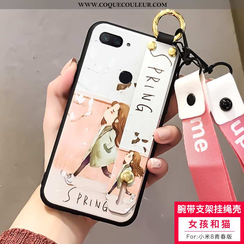 Coque Xiaomi Mi 8 Lite Ornements Suspendus Incassable Petit, Housse Xiaomi Mi 8 Lite Fluide Doux Ble