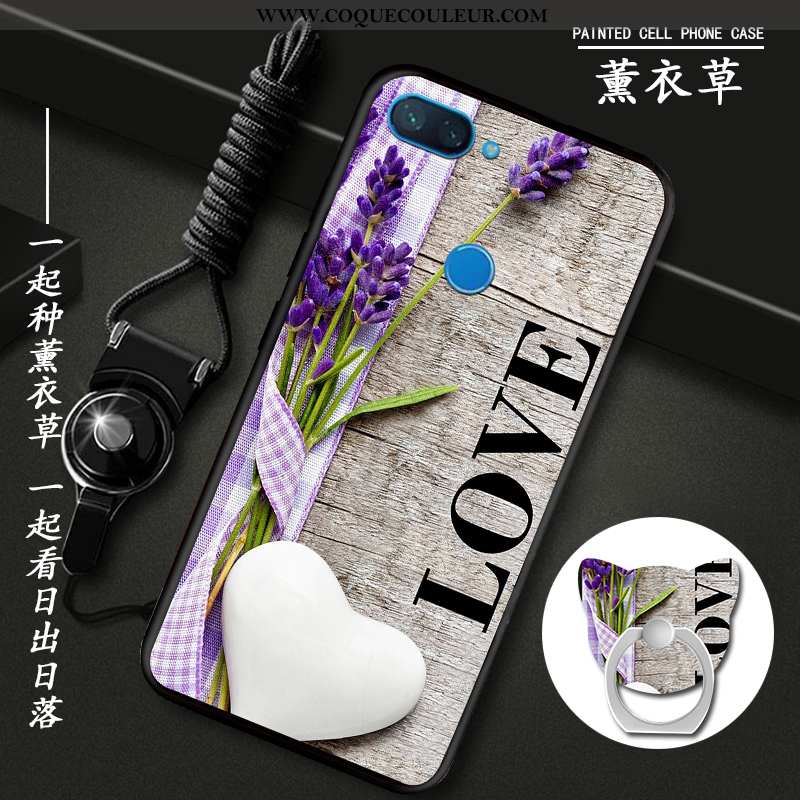 Coque Xiaomi Mi 8 Lite Tendance Tout Compris Coque, Housse Xiaomi Mi 8 Lite Fluide Doux Étui Violet