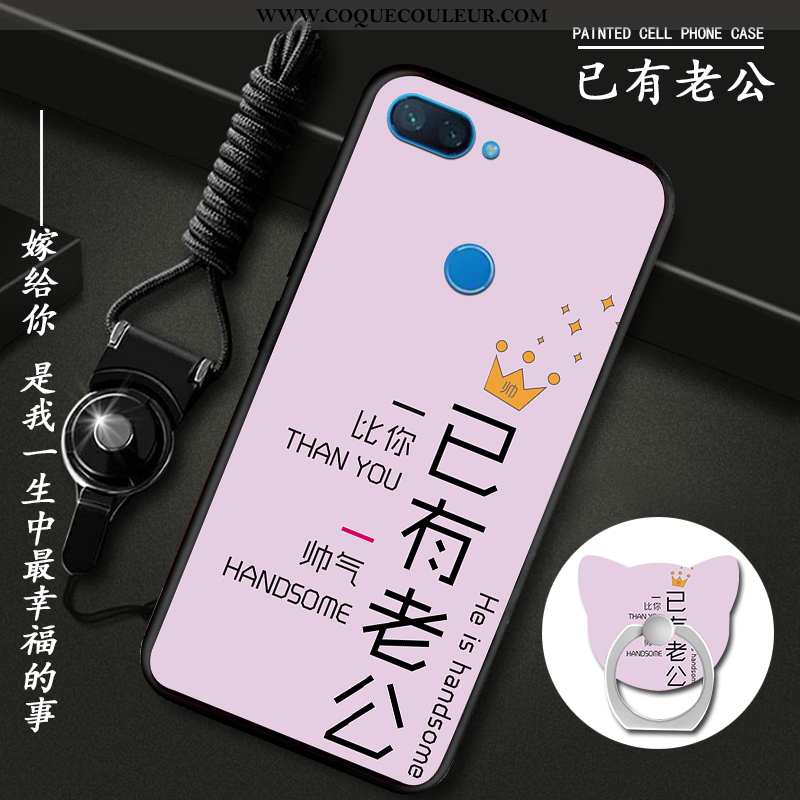 Coque Xiaomi Mi 8 Lite Tendance Tout Compris Coque, Housse Xiaomi Mi 8 Lite Fluide Doux Étui Violet