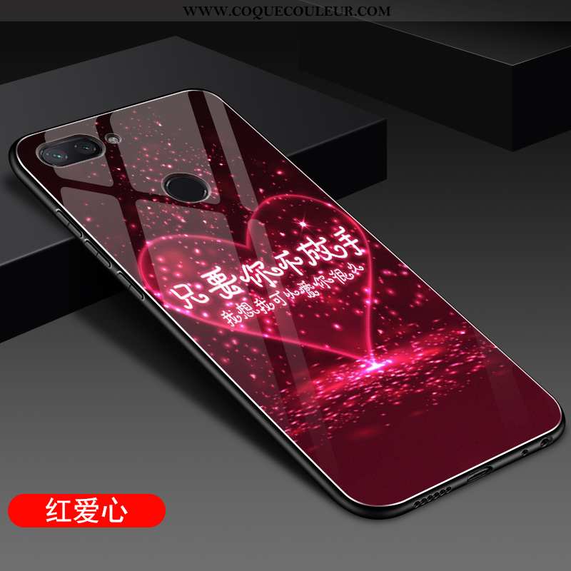 Coque Xiaomi Mi 8 Lite Fluide Doux Personnalité Net Rouge, Housse Xiaomi Mi 8 Lite Silicone Verre Vi