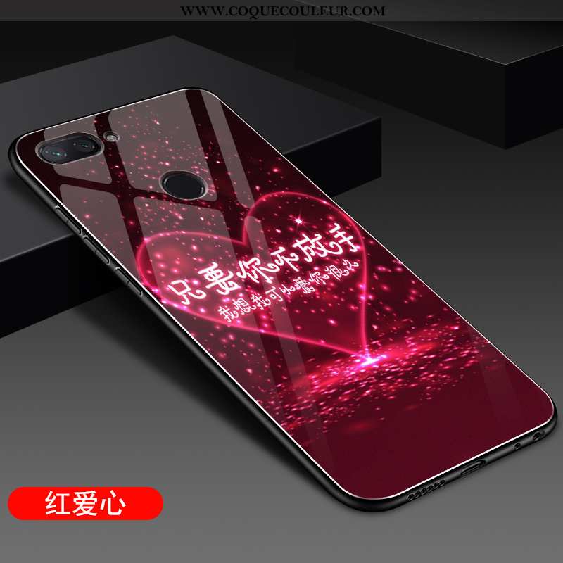 Coque Xiaomi Mi 8 Lite Fluide Doux Personnalité Net Rouge, Housse Xiaomi Mi 8 Lite Silicone Verre Vi