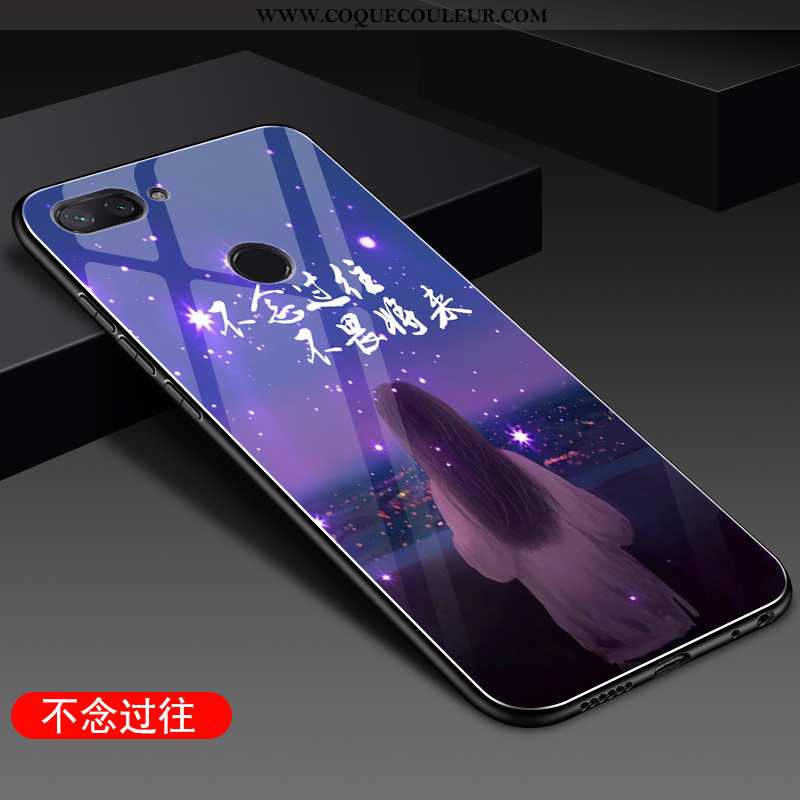 Coque Xiaomi Mi 8 Lite Fluide Doux Personnalité Net Rouge, Housse Xiaomi Mi 8 Lite Silicone Verre Vi