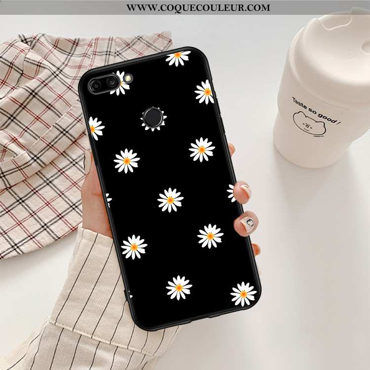 Coque Xiaomi Mi 8 Lite Tendance Amoureux Simple, Housse Xiaomi Mi 8 Lite Fluide Doux Jeunesse Noir