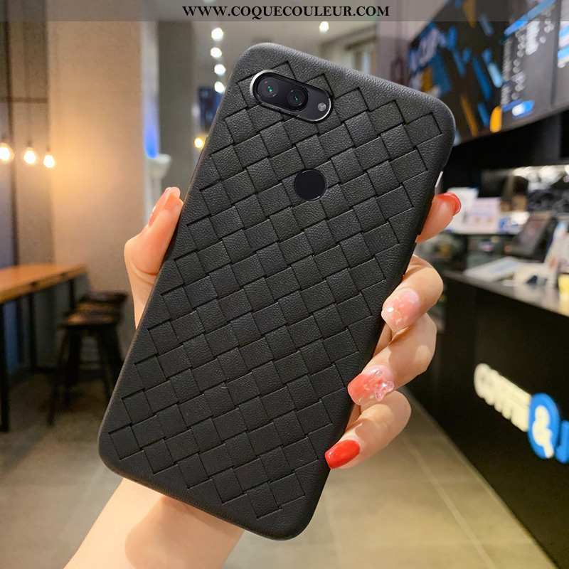 Étui Xiaomi Mi 8 Lite Modèle Fleurie Petit Membrane, Coque Xiaomi Mi 8 Lite Fluide Doux Tissage Roug