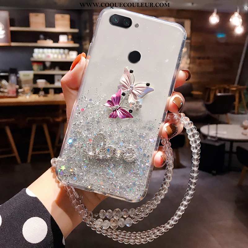 Coque Xiaomi Mi 8 Lite Silicone Nouveau Téléphone Portable, Housse Xiaomi Mi 8 Lite Incruster Strass