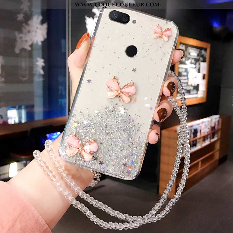 Coque Xiaomi Mi 8 Lite Silicone Nouveau Téléphone Portable, Housse Xiaomi Mi 8 Lite Incruster Strass