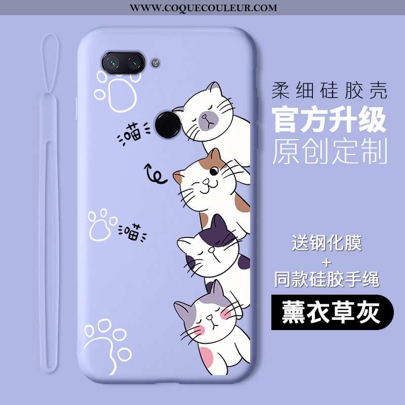 Housse Xiaomi Mi 8 Lite Protection Tout Compris Silicone, Étui Xiaomi Mi 8 Lite Dessin Animé Jeuness