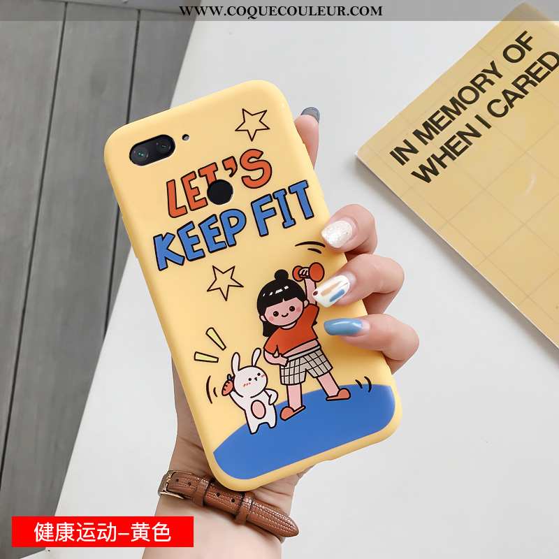 Étui Xiaomi Mi 8 Lite Charmant Bleu Petit, Coque Xiaomi Mi 8 Lite Fluide Doux Jeunesse