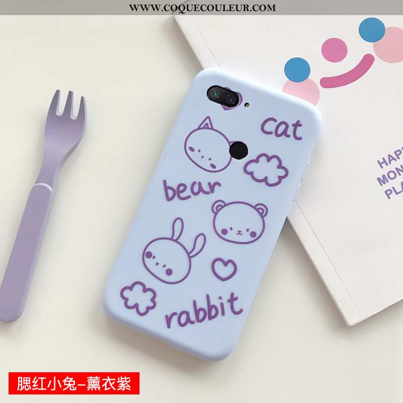 Étui Xiaomi Mi 8 Lite Charmant Bleu Petit, Coque Xiaomi Mi 8 Lite Fluide Doux Jeunesse