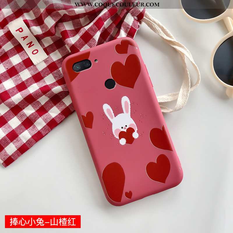 Étui Xiaomi Mi 8 Lite Charmant Bleu Petit, Coque Xiaomi Mi 8 Lite Fluide Doux Jeunesse