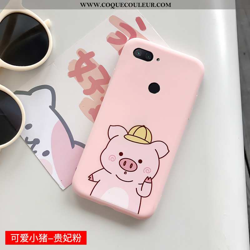 Étui Xiaomi Mi 8 Lite Charmant Bleu Petit, Coque Xiaomi Mi 8 Lite Fluide Doux Jeunesse