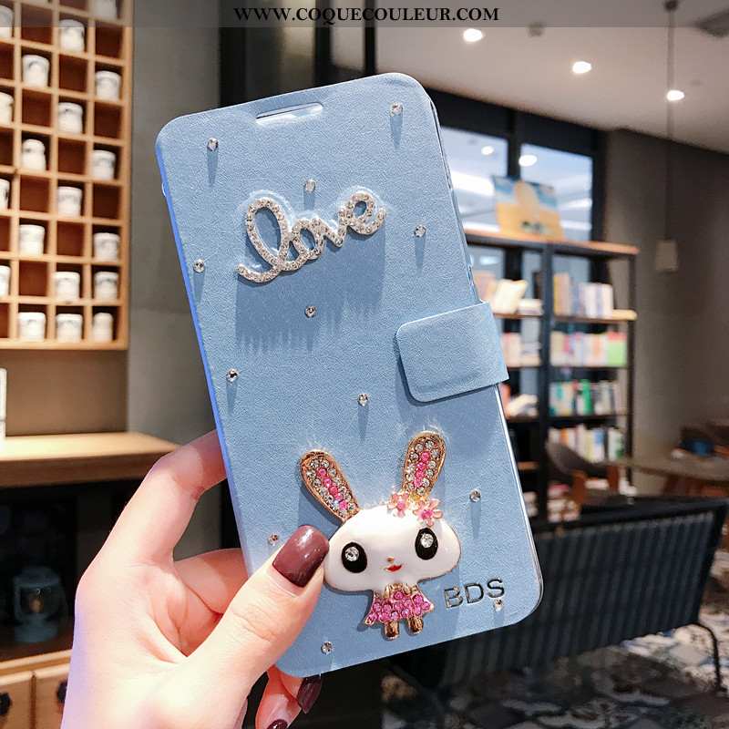 Coque Xiaomi Mi 8 Lite Créatif Bleu Mode, Housse Xiaomi Mi 8 Lite Dessin Animé Petit