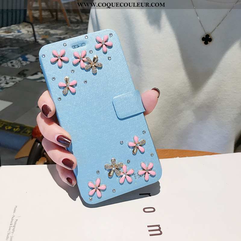 Coque Xiaomi Mi 8 Lite Créatif Bleu Mode, Housse Xiaomi Mi 8 Lite Dessin Animé Petit