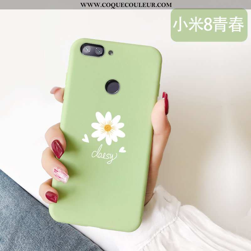 Étui Xiaomi Mi 8 Lite Mode Silicone Rose, Coque Xiaomi Mi 8 Lite Protection Rose