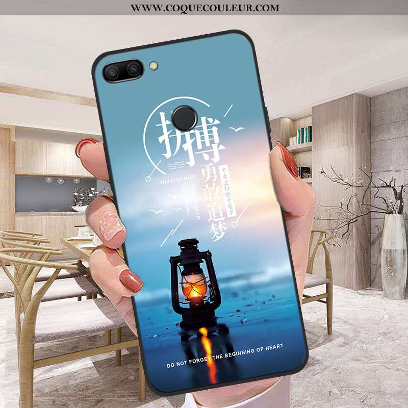 Coque Xiaomi Mi 8 Lite En Silicone Bleu Petit, Housse Xiaomi Mi 8 Lite Personnalité Téléphone Portab