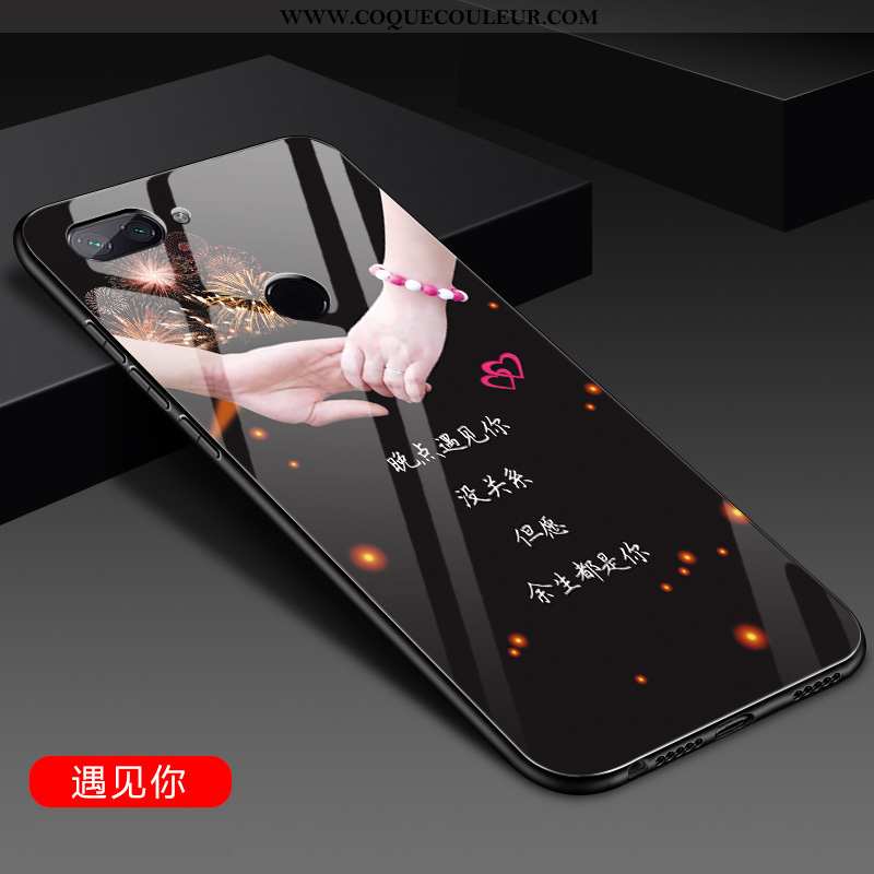 Étui Xiaomi Mi 8 Lite Fluide Doux Incassable Coque, Coque Xiaomi Mi 8 Lite Silicone Verre Rose