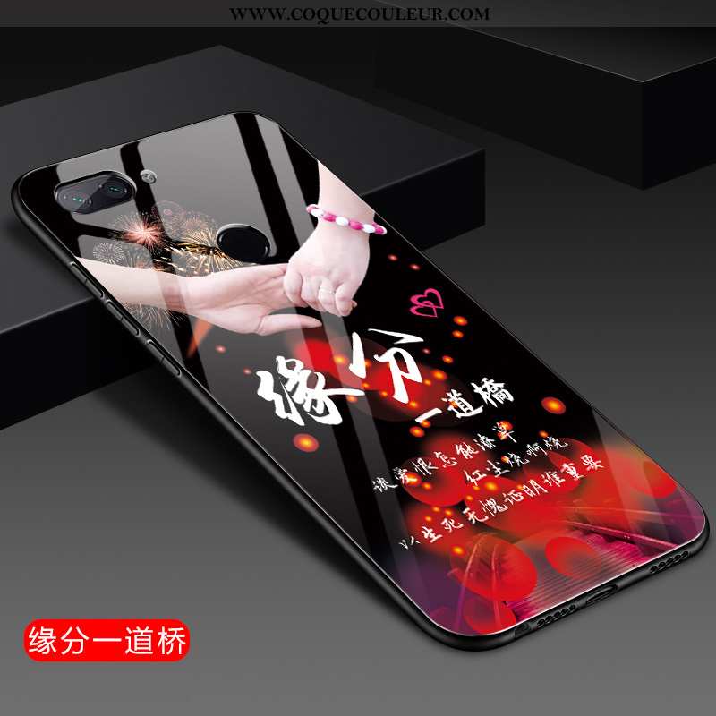 Étui Xiaomi Mi 8 Lite Fluide Doux Incassable Coque, Coque Xiaomi Mi 8 Lite Silicone Verre Rose