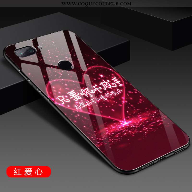 Étui Xiaomi Mi 8 Lite Fluide Doux Incassable Coque, Coque Xiaomi Mi 8 Lite Silicone Verre Rose