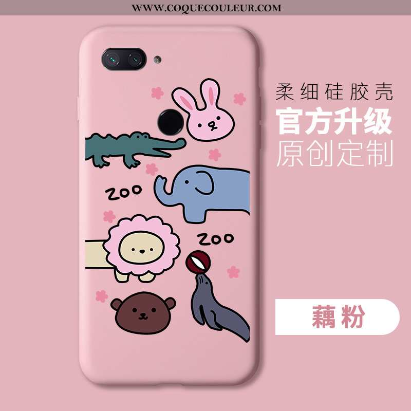 Coque Xiaomi Mi 8 Lite Mode Personnalité Rose, Housse Xiaomi Mi 8 Lite Protection Légères Rose