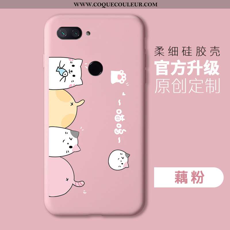 Coque Xiaomi Mi 8 Lite Mode Personnalité Rose, Housse Xiaomi Mi 8 Lite Protection Légères Rose