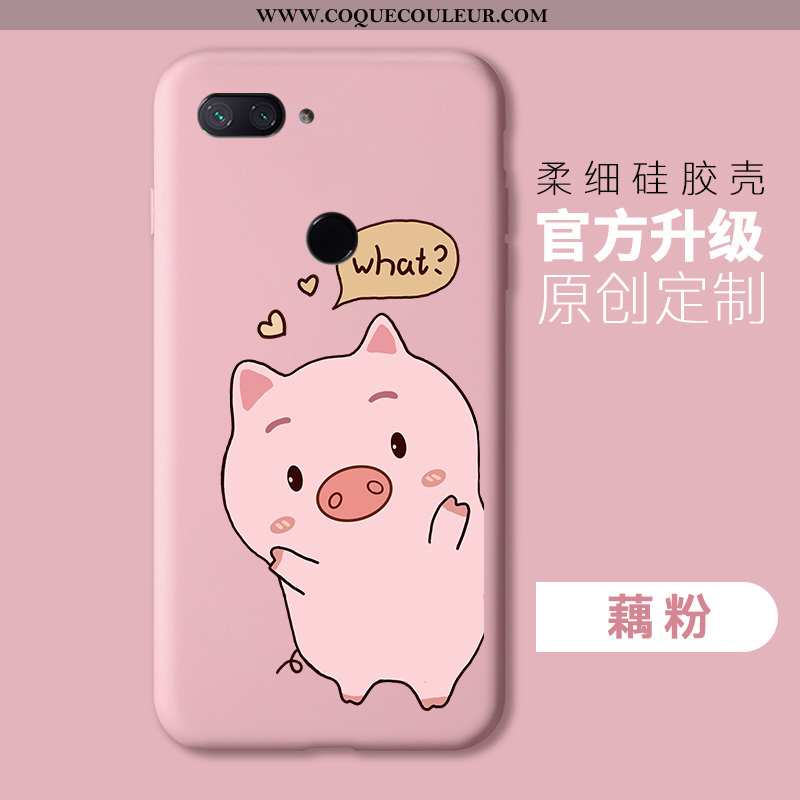 Coque Xiaomi Mi 8 Lite Mode Personnalité Rose, Housse Xiaomi Mi 8 Lite Protection Légères Rose