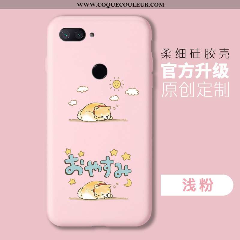 Coque Xiaomi Mi 8 Lite Mode Personnalité Rose, Housse Xiaomi Mi 8 Lite Protection Légères Rose